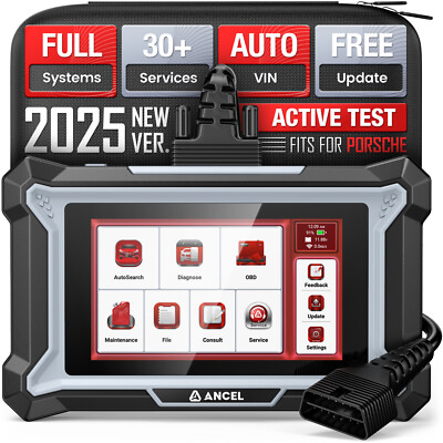 ANCEL DS160 for Porsche Bidirectional OBD2 Scanner Diagnostic Tool E-CU Coding