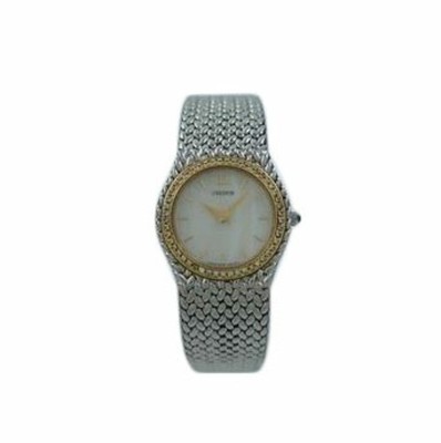 SEIKO CREDOR K18 x SS Diamond Bezel Quartz 4N70-0170 Wristwatch Watch Japan Used
