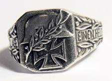 MK-art Militaria Ring Sch&ouml;ner deutscher Ring "Ich beklage einen Helden"