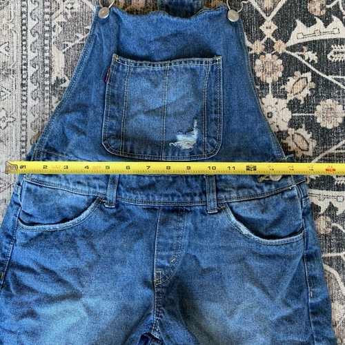 Levis Girls Shortall Denim Short Overalls Reg Size 14 - Picture 10 of 16