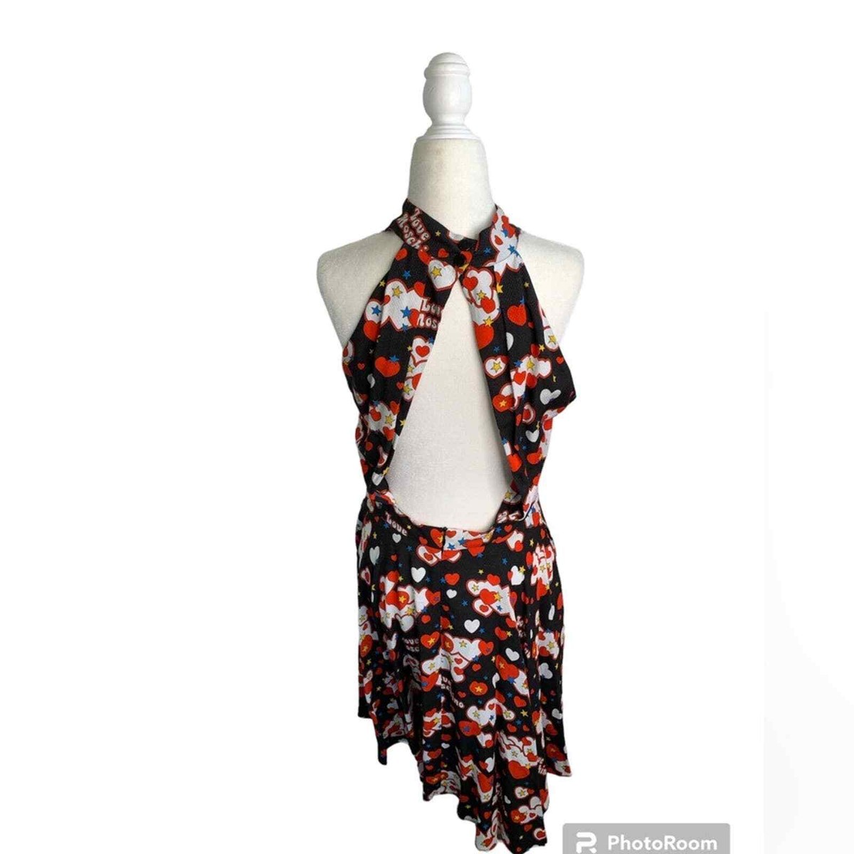 Love Moschino Women's Heart Print Cloud Open Back Pocket