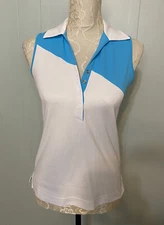 SLAZENGER Womens GOLF TENNIS SHIRT Size SMALL Sleeveless Snaps Collar