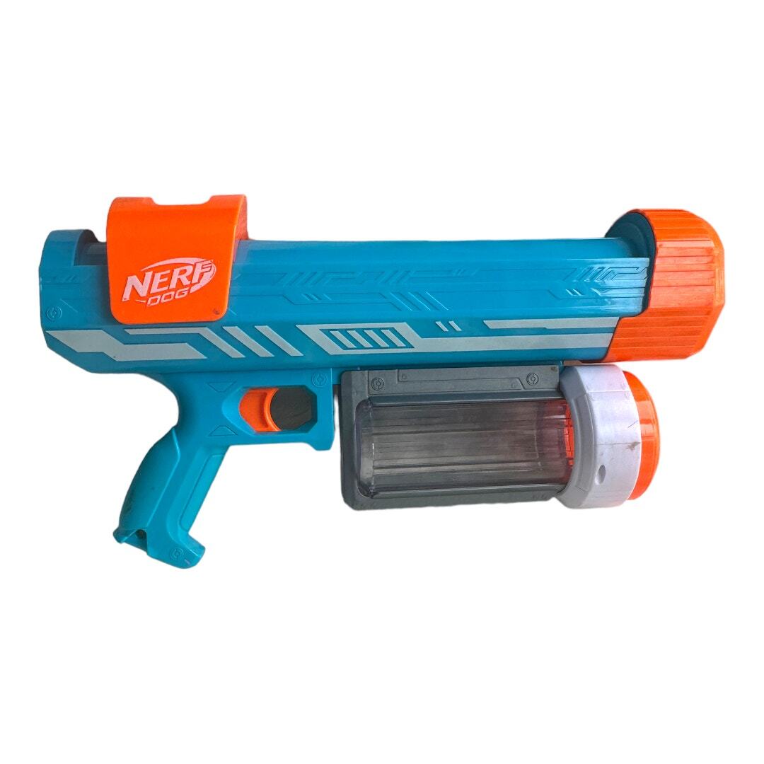 Nerf Tennis Ball Blaster Launcher Dog Toy With Magazine Canister