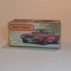 Matchbox Superfast 1 I Dodge Challenger Empty Repro K Style Box Ebay