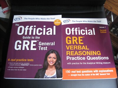 OFFICIAL GUIDE TO GRE GENERAL TEST  3rd + VERBAL REASONING PRACTICE QUESTIONS