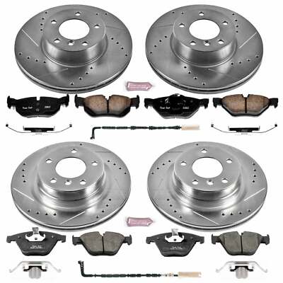 PowerStop Disc Brake Kit - Front and Rear - Fits BMW 328i 2008-2010 Z23 Daily Dr