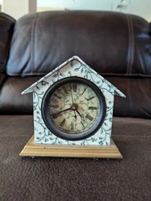 Vintage Ivy Floral Covered Mantel Clock by Trend Frames - Made in Mexico