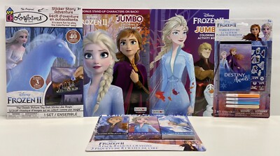 Kids Summer Activity Set Disney Frozen II Coloring Books Sticker Story Crayons