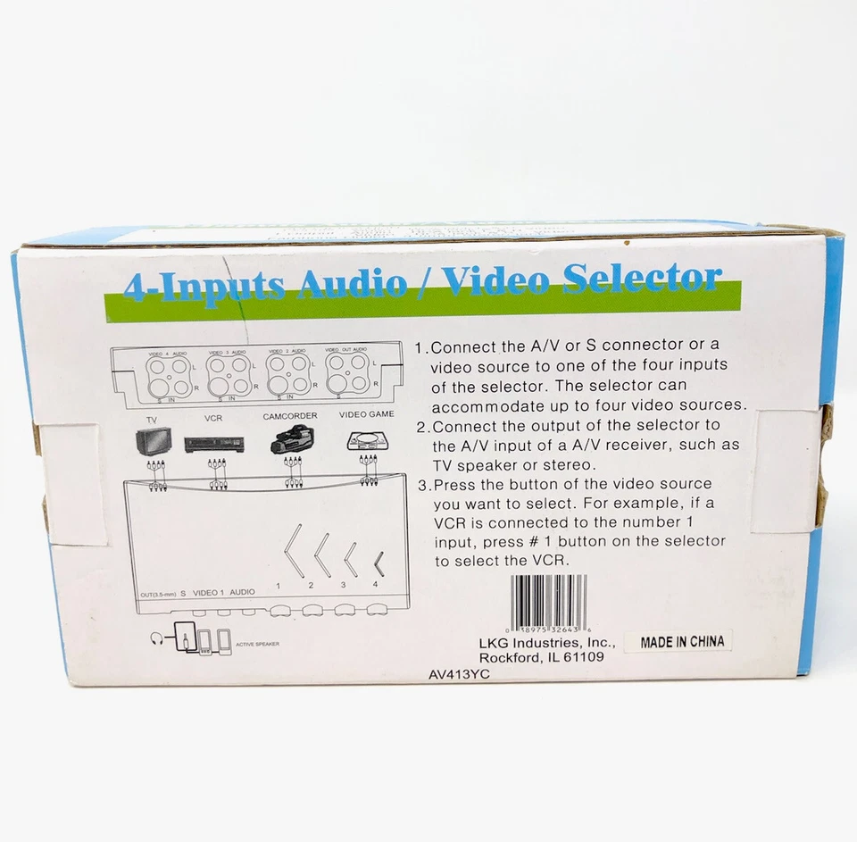 Philmore AV413YC 4-Input Audio/Video Selector Switch -NEW 🚚FREE📦 - Image 2 of 3