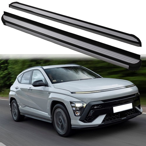 2PCS Silver Running Board fits for Hyundai Kona SX2 2024 Side Step Nerf Bar - 第 1/8 張圖片