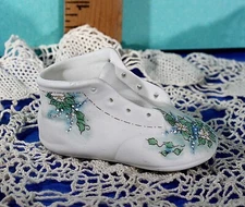 Baby Shoe Blue, Vintage Bisque, 1982 First in Series