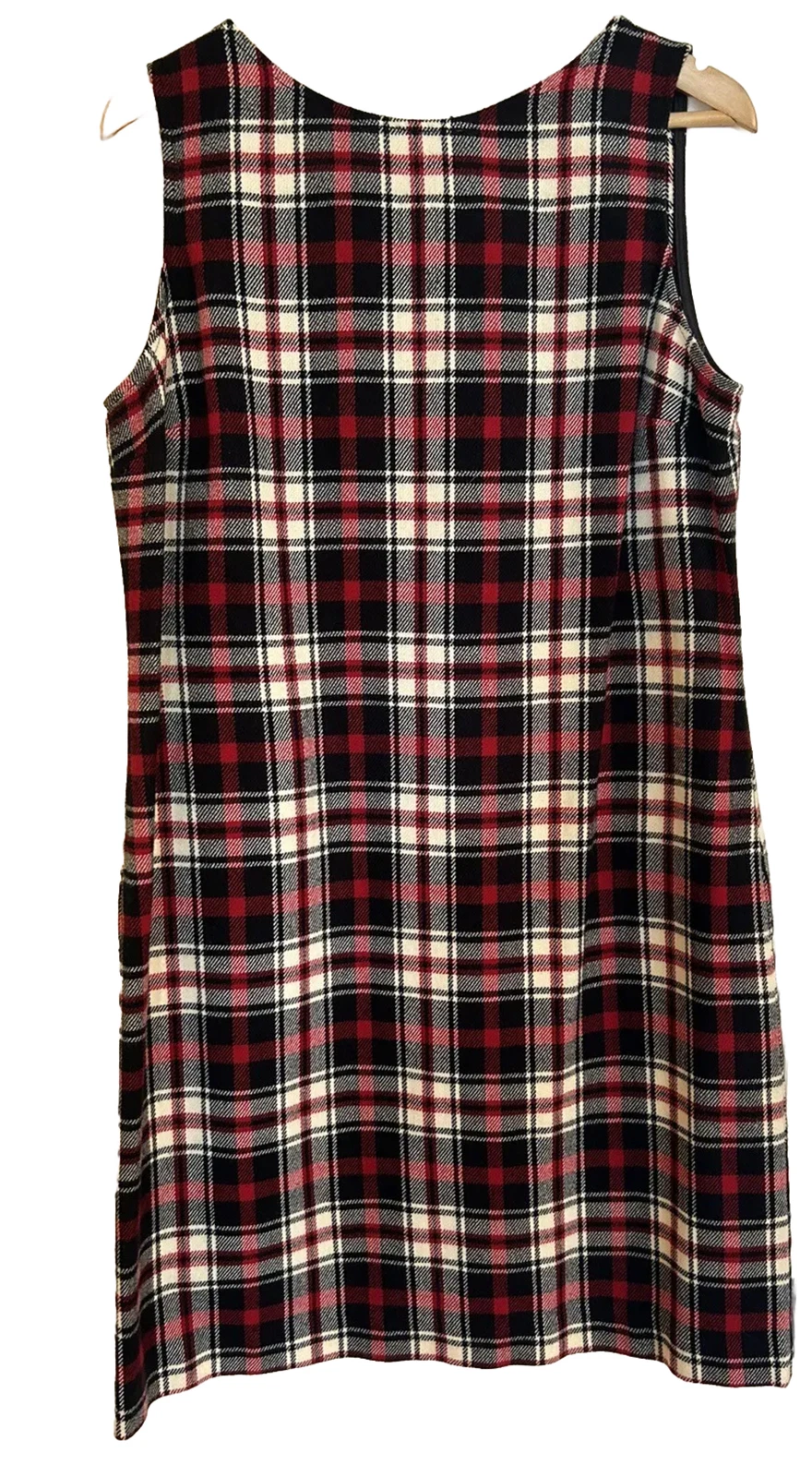 VALENTINO Vintage! Abito classico in guaina boho Y2K ~Taglia 14 16 ~Rosso e nero a quadretti ~Vacanze