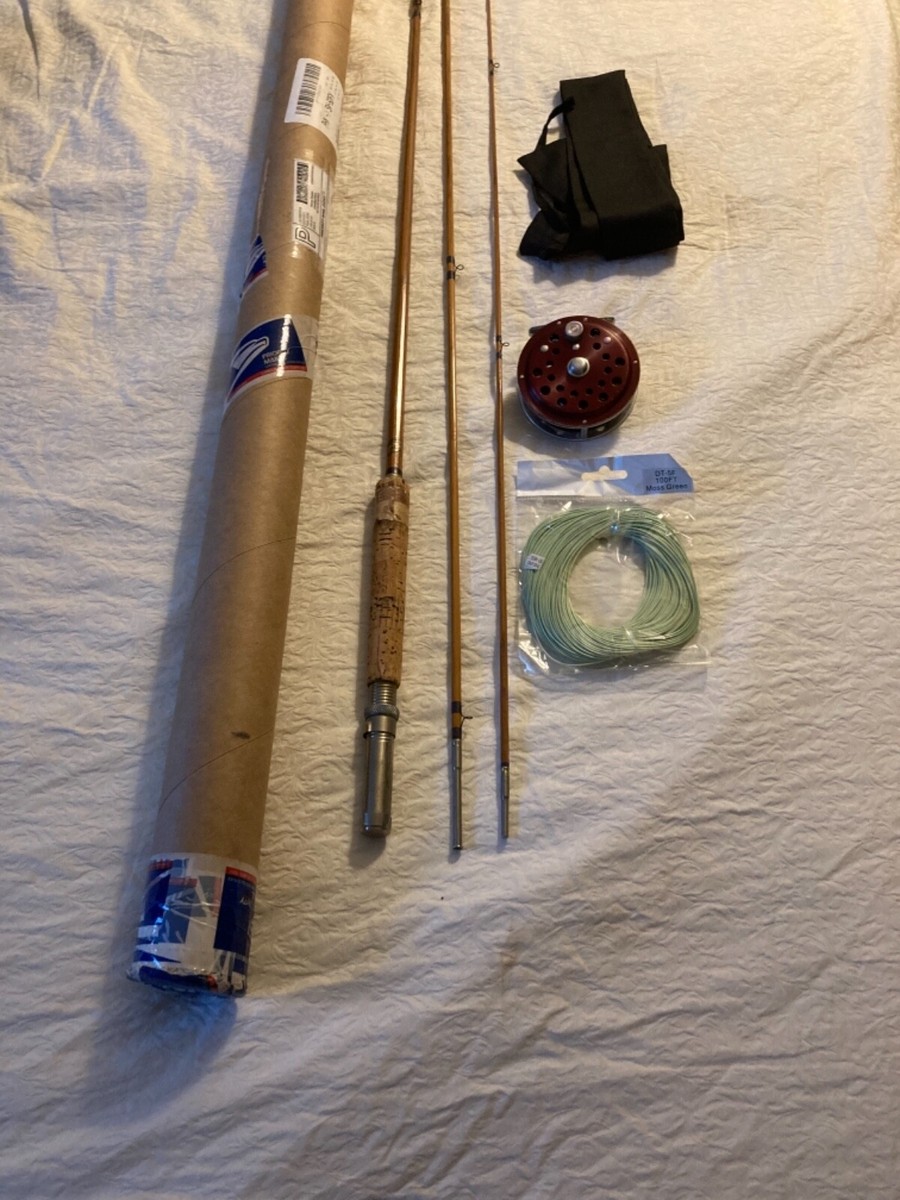 Vintage Montague split bamboo, 8 1/2/Bronson 370 flyfish combo
