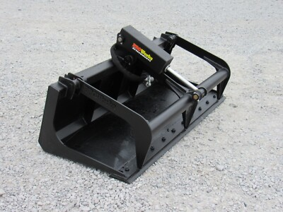 #ad 60quot; Single Cylinder Solid Bottom Bucket Grapple Attachment Fits Skid Steer QA $1599.99