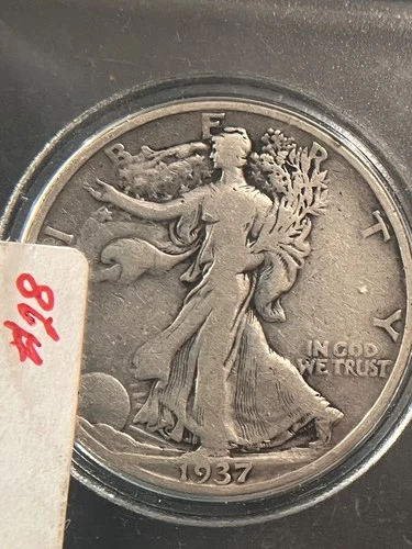 1937 S Walking Liberty Silver Half Dollar