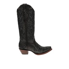 Corral Boots Glitter Inlay And Embroidered Snip Toe Pull On Cowboy Womens Size
