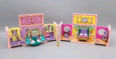 2x Polly Pocket Stapelhaus Appartment, Bluebird 1999, Schlafzimmer, Stapelvilla