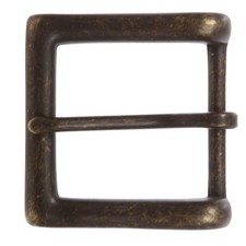 1 3/4" 44 mm Nickel Free Single Prong Square Belt Buckle Antique Brass