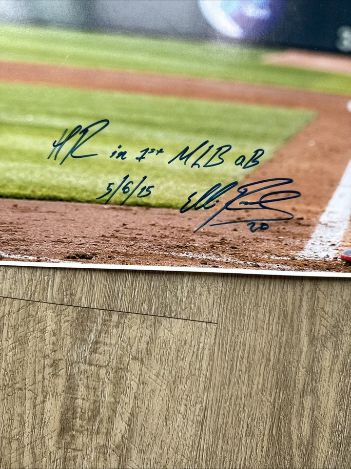 Eddie Rosario Signed 16x20 Photo Twins HR 1st MLB AB 5/6/15 Inscribed Auto - Imagem 2 de 3