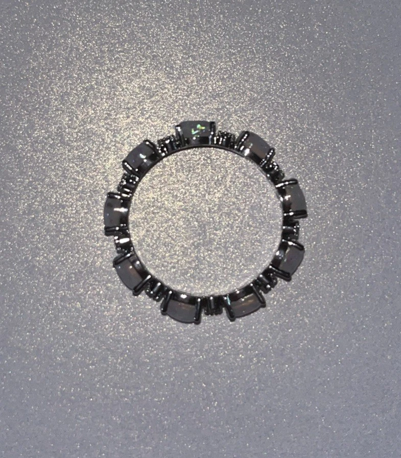 925 Sterling Silver Lab Grown Fire Opal Ring, Size 9.50 - Image 3 of 4