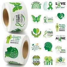 Mental Health Awareness Stickers - 1000 Waterproof Vinyl Decals for Kids  Teens