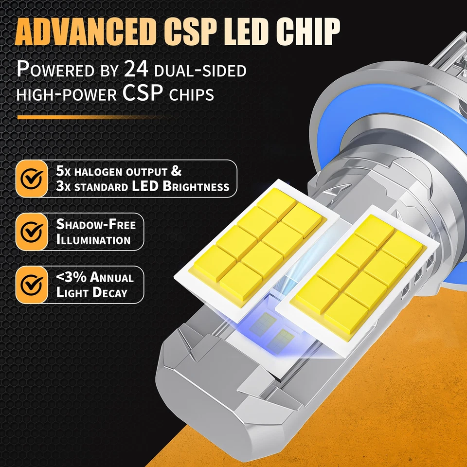 For Suzuki XL-7 2007 2008 2009 Combo LED Headlight High Low Fog light bulbs 200W - Изображение 3 из 4