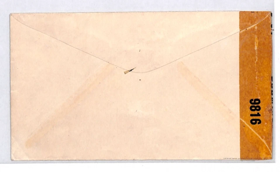 USA WW2 Cover *V FOR VICTORY* PROPAGANDA Censor 1943 FDC UNITED NATIONS XU204 - Image 3 of 4