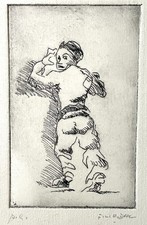 Gilberto Filibeck (Roma 1930 - 1997) acquaforte pa anni '70 firmata