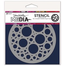 Dina Wakley Media Stencils 5"X5"-Bubbles Coaster