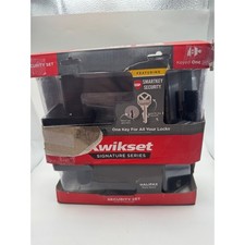 Kwikset Signature Series Halifax Matte Black SmartKey Security Set 99910-068