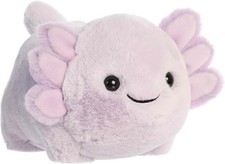 Aurora  Spudsters  Purple Axolotl Plush Stuffed Animal Round Shape Toy, 10"