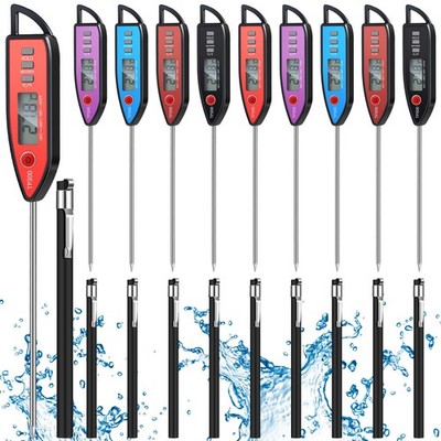 10 Set Waterproof Food Thermometer for Water, Liquid, Candle and Cooking Digi...