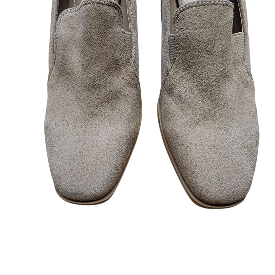 Sapatos de salto Joie Wevenly couro camurça bloco bomba 8,5 slip on - Imagem 3 de 4