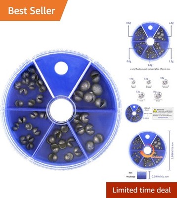 Split Shot Sinkers Combo Assortment - 5 Sizes Removable Pure Lead Egg Sinkers...