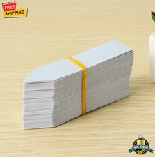 100PCS Mini Plastic Plant Seed Labels White Nursery Garden Marker Tags