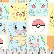 LINED WINDOW VALANCE CURTAIN 42 X 15 POKEMON PIKACHU PASTEL BLOCKS