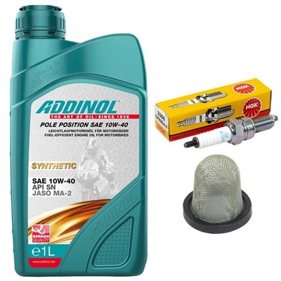 Öl 1L Inspektion Set Zündkerze Ölsieb für Honda NSC 110 Vision JF NSC110 2012-16