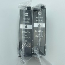 802XL Black Ink Cartridge 2 Pack Replacement for EPSON WorkForce Pro NEW Sealed