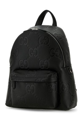 GUCCI GG Jumbo Black Leather Backpack New & Authentic | eBay