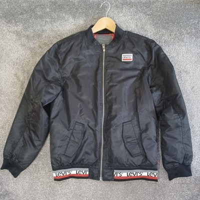 Levi's Jacke Jungen Gr. XL 13-15 Jahre 158-170cm schwarz Bomber gefüttert Full Zip