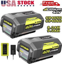 For Ryobi OP4050 40V Battery 9000mAh OP4040 OP4026 40volt Battery/Charger