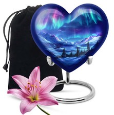 Mountains Aurora Memorial Large Heart Urns For Ashes Adult Father
