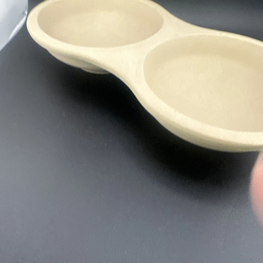 Pampered Chef Stoneware Microwave Egg Cooker Double 1372 Excellent Condition