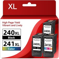 Black Color Ink Cartridge for Canon PG240XL CL241XL PIXMA MG2120 MG2220 Printer
