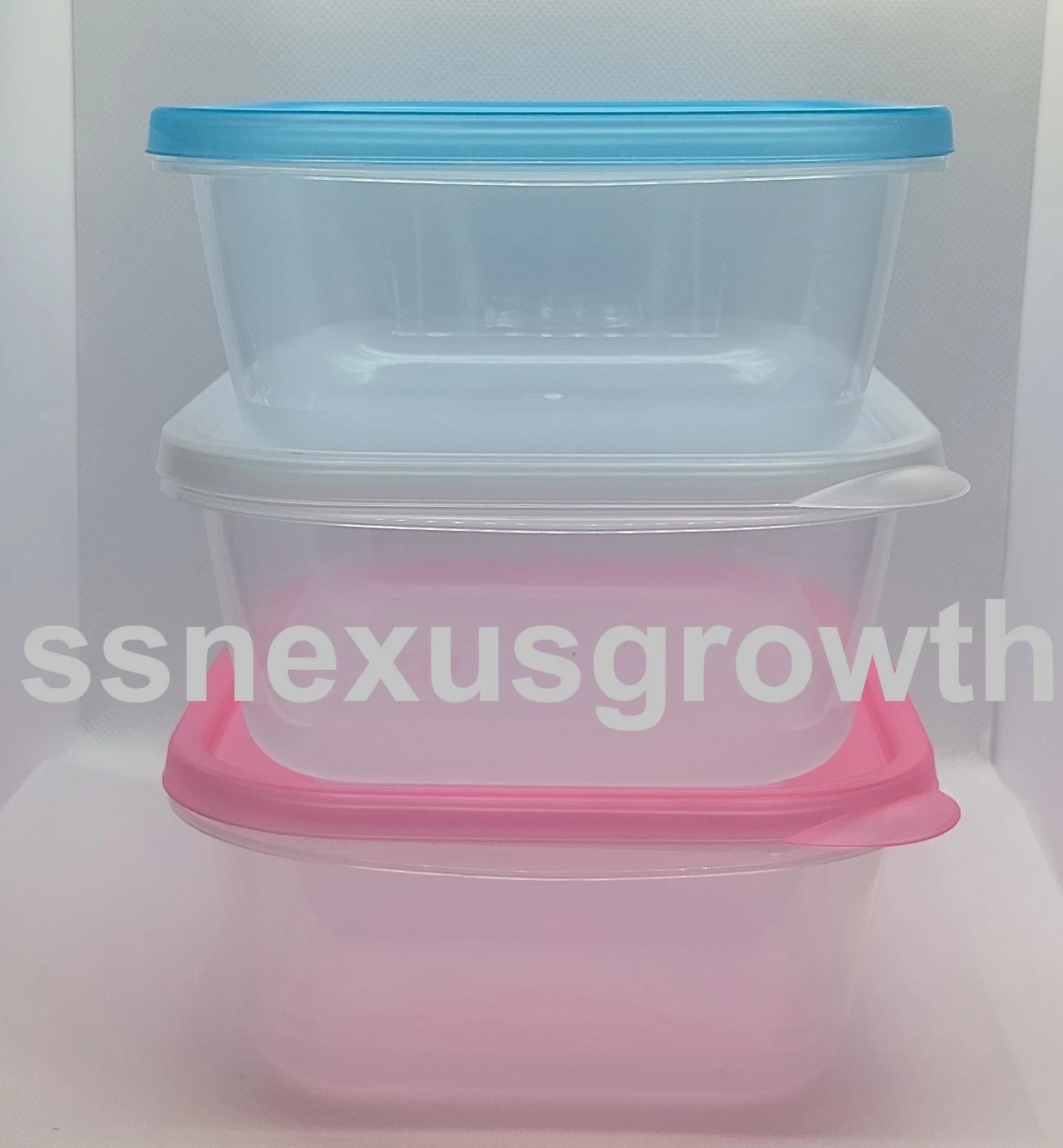 Multipurpose Food Storage Container 3pcs Snap Lid Airtight Kitchen Organizer