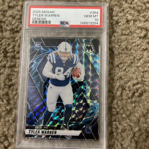 2025 Panini Mosaic - Rookies Tyler Warren #354 Genesis Mosaic Prizm (RC)