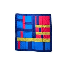 Vintage Vera Neumann Geometric 100 Silk Scarf Signed Made in Japan 25x25