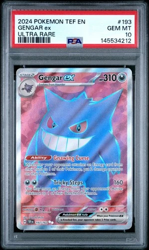 2024 POKEMON TEF EN-TEMPORAL FORCES ULTRA RARE #193 GENGAR EX PSA 10