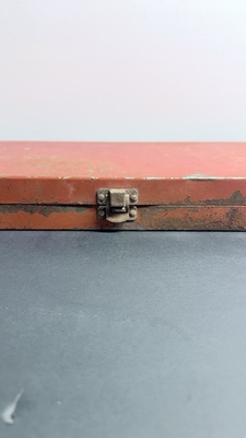 #ad #ad Rare Vintage Metal Socket Wrench Tool Storage Box Unknown 1950s Family Barn Find $37.99