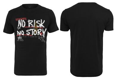 Mister Tee Herren T-Shirt Oberteil No Risk No Story Tee black Oberteil XS-XXL 